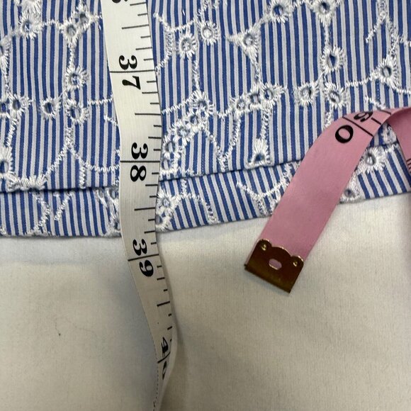 Lilly Pulitzer Tori Dress Size 8 Crew Blue Floral Eyelet NWT - Picture 15 of 15